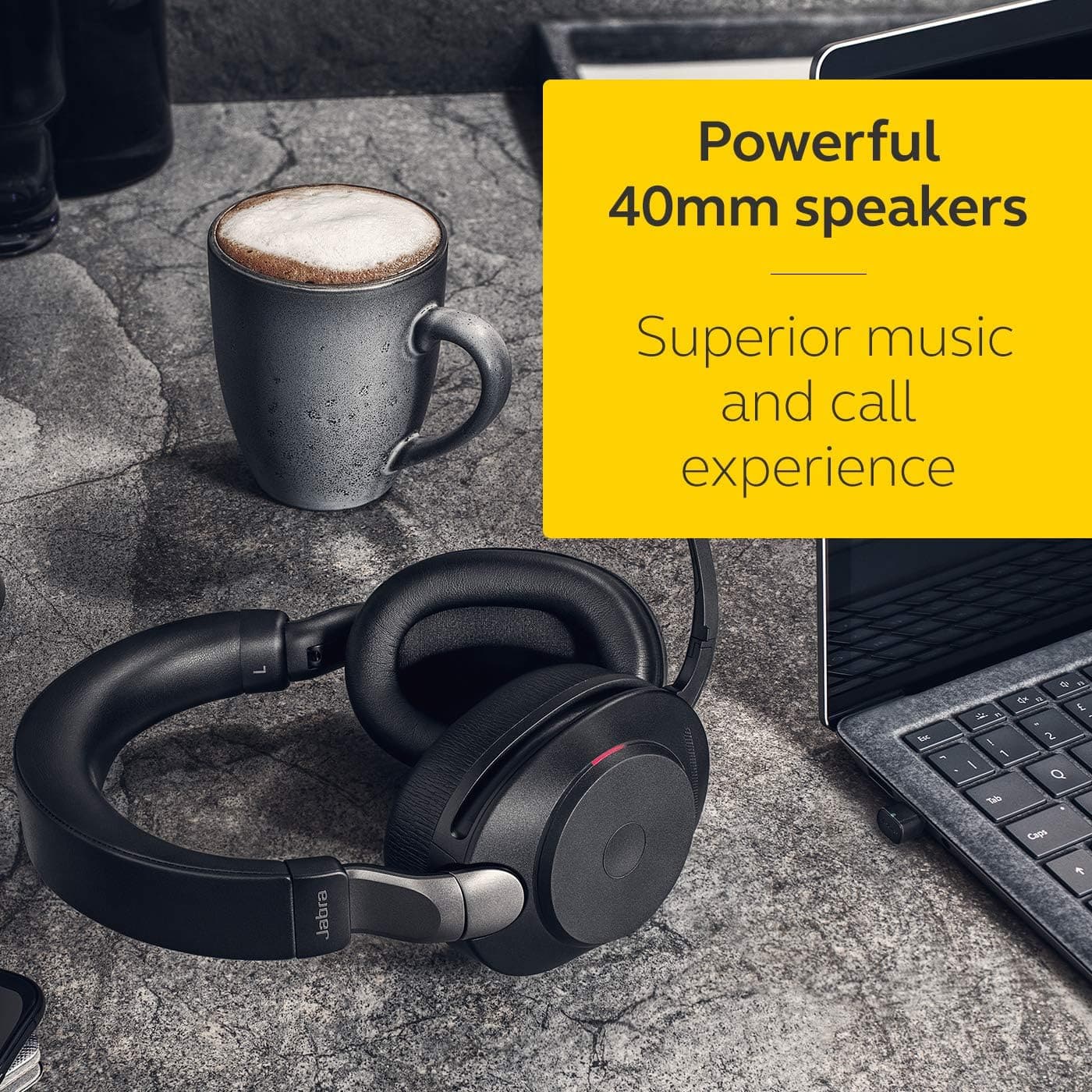 Buy Jabra,Jabra Evolve2 85 Wireless PC Headset – Noise Cancelling UC Certified Stereo Headphones With Long-Lasting Battery – USB-C Bluetooth Adapter – Black - Gadcet UK | UK | London | Scotland | Wales| Near Me | Cheap | Pay In 3 | Headphones & Earphones